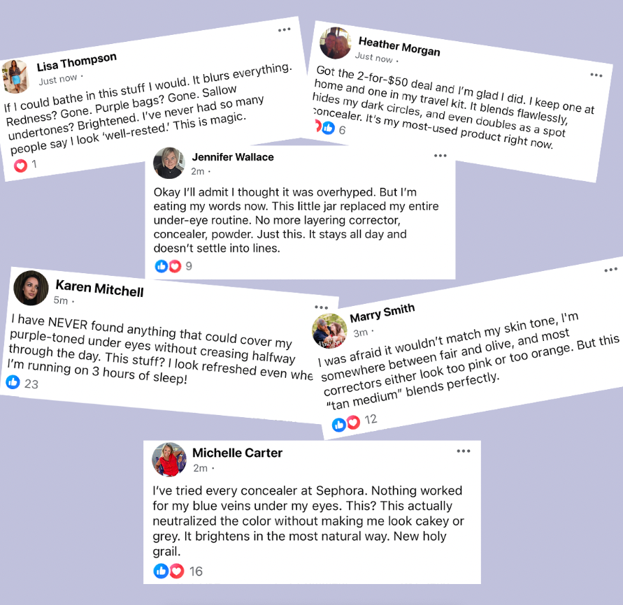 Under-eye Concealer, Moisturising Patches & Anti-Aging Serum